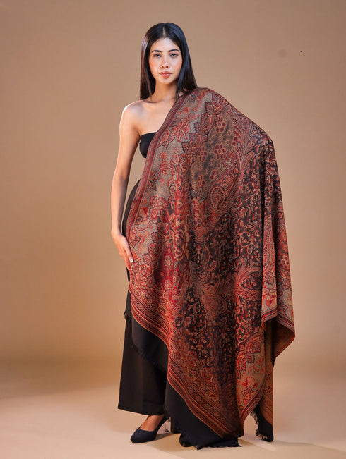 Women's Jamawar Wool Shawl